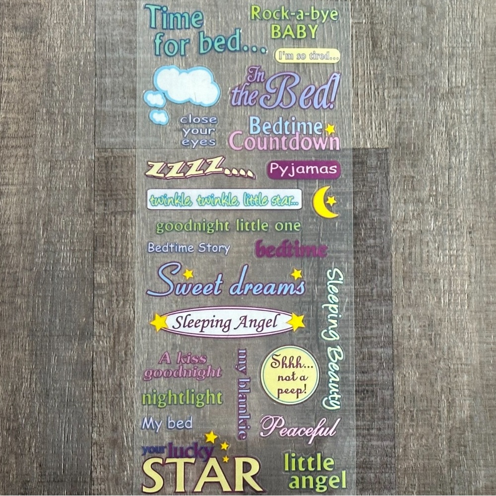 💞 New Baby Bedtime Scrapbook Stickers
